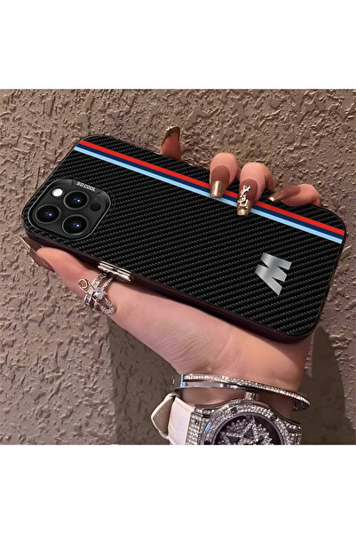 CHICASELUX iPhone 12 Pro Max ile Uyumlu Silikon Kenar Sert Arka Anti Düşme Te...