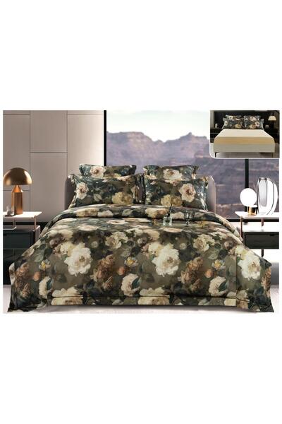 Rovitech Double Duvet Cover Set set, Thick Satin, 180 x 200 cm cm, 6 pieces, ...