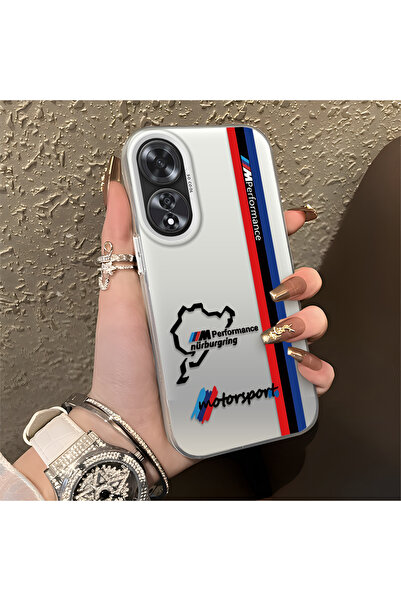 Hontinga OPPO A60 Uyumlu Silikon Kenar Sert Arka Anti Düşme Telefon Kılıfı BM...