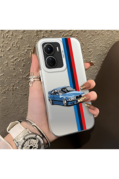 Hontinga Vivo Y16 Uyumlu Silikon Kenar Sert Arka Anti Düşme Telefon Kılıfı Mo...