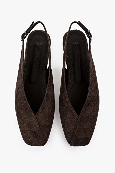 Shoeberry Women's Noya Brown Suede Ballet Flats