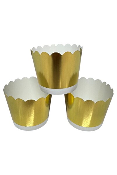 CAVAŞ sun hat Formă pentru brioșe din metal cromat auriu - 8 bucăți Recipient...