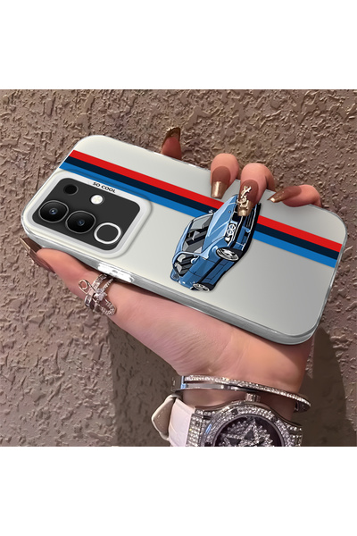 CHICASELUX Motorcycle Patterned Silicone Edge Hard Back Anti Fall Phone Case ...