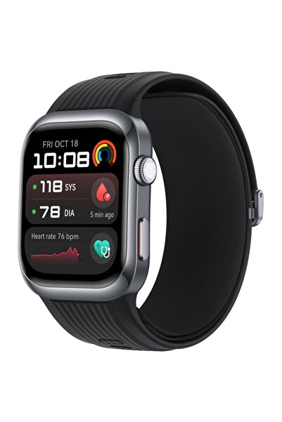 Huawei Carcasă D2 din aliaj de aluminiu negru, curea din fluoroelastomer negru