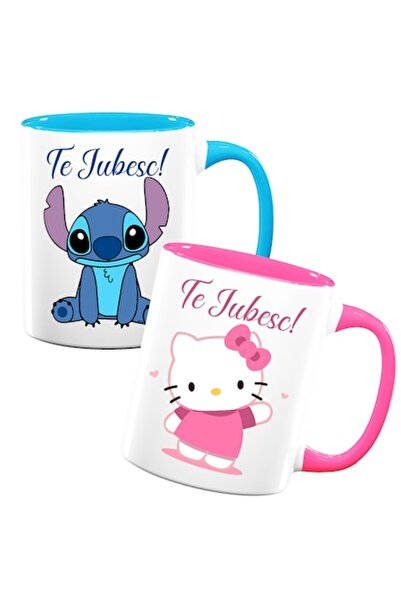 OEM Set of 2 mugs for lovers with message: I love you, Model 1