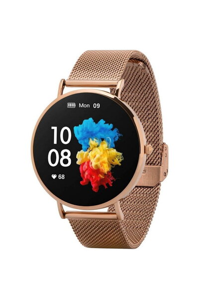 GARETT Smartwatch Verona gold steel, Android, iOS, 1.3",AMOLED,Bluetooth