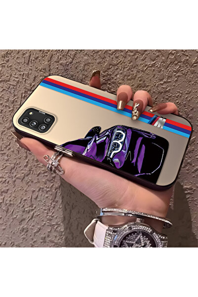 CHICASELUX Samsung Galaxy A31 ile Uyumlu BMW Desenli Silikon Kenar Sert Arka ...