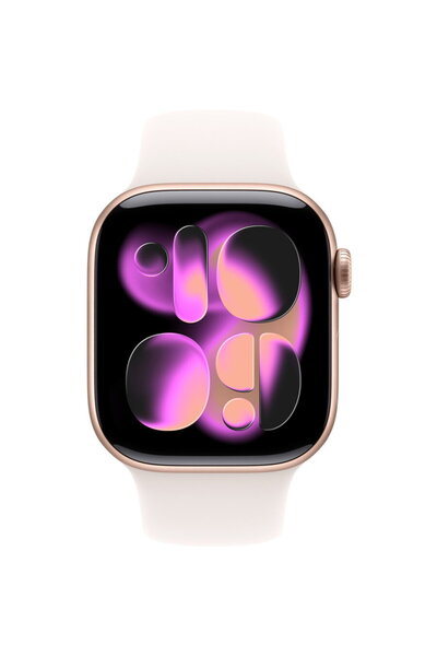 Apple Seria de ceasuri 11, ceas inteligent auriu roz, aluminiu, 42 mm, curea ...