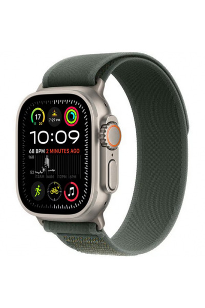 Apple Ceas inteligent Curea MXTN3ZM/A, buclă Green Trail/ finisaj titan/S-M