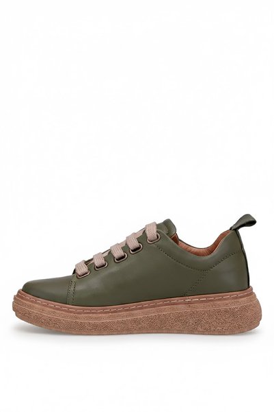 Mammamia D26YA-7750 Pantofi casual pentru femei piele naturală kaki