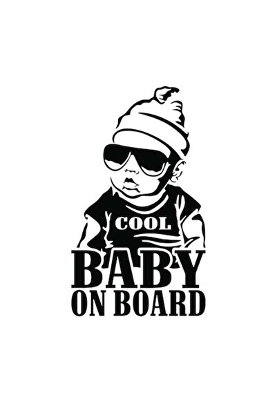 Universal Car Sticker 'Cool baby on board'