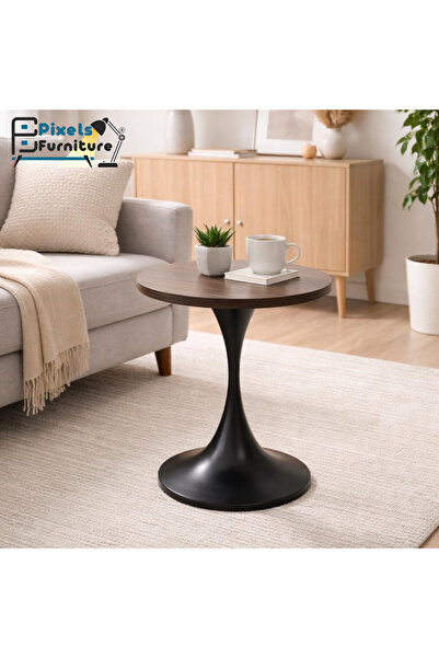 PixelsFurniture A round serving table from Pixel Furniture, with a wooden top...