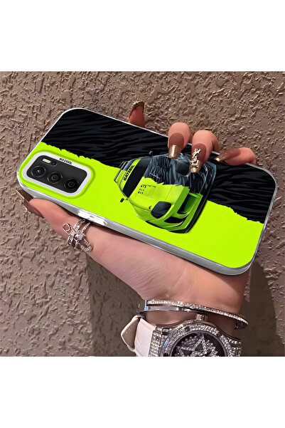 CHICASELUX حافظة هاتف لامبورغيني منقوش من السيليكون ذات حافة صلبة ومضادة للسق...