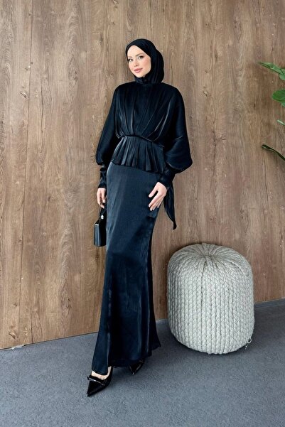 Şulemoda Giyim Janjan Yarasa Evening Dress Black