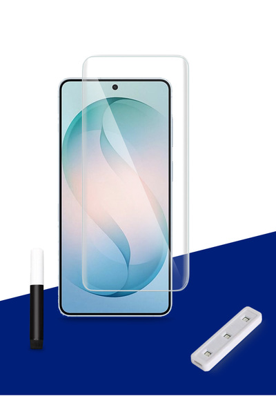 Wtech Samsung S26 Plus 5G 2026 Premium Curved Edges UV Full Glue Tempered Gla...