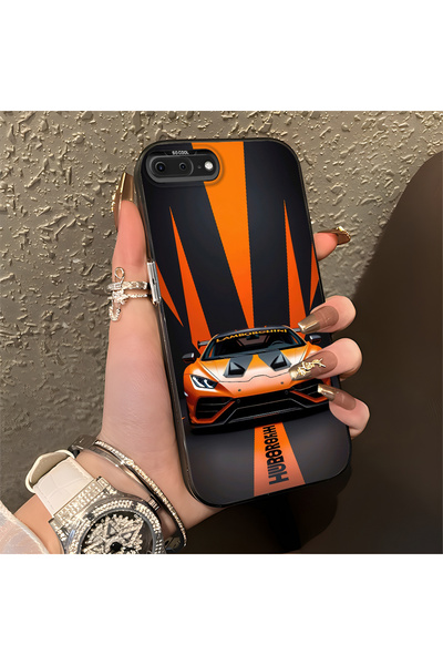 Hontinga حافظة هاتف لامبورغيني متوافقة مع هاتف آيفون 8 بلس، مصنوعة من السيليك...