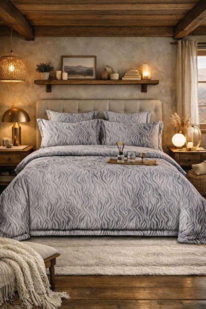 Rovitech Set lenjerie de pat dublu, Thick Satin, 180 x 200 cm cm, 6 piese, satin