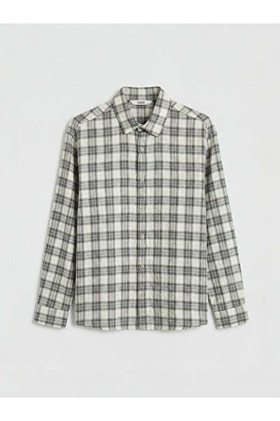 LC Waikiki Ανδρικό πουκάμισο GiyÇık Store den Green με καρό λινό εμφάνιση και...