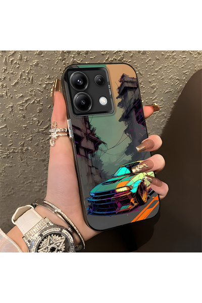 Hontinga حافظة هاتف Poco X6 5G متوافقة مع السيارات الرياضية، مصنوعة من السيلي...