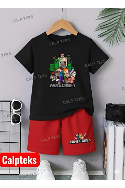 CALP TEKS Kareminecraft Printed Summer Shorts T-Shirt Lower and Upper Summer Set