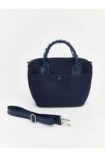 LC Waikiki Γυναικεία τσάντα ώμου σε σκούρο μπλε με λεπτομέρεια φουλαριού