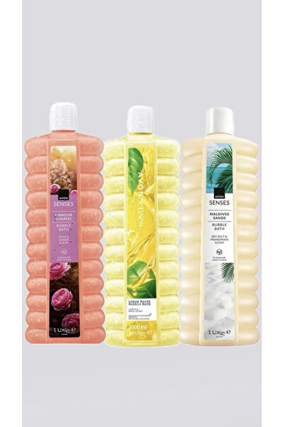 AVON Set 3 spumante de baie 1000 ml, L'amour Sunrise, Lemon Burst, Maldives S...