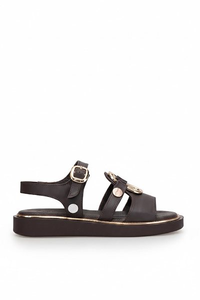 Mammamia D26YS-5290 Дамски сандали от естествена кожа, кафяви