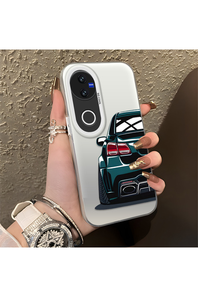 Hontinga حافظة هاتف Vivo V50 متوافقة مع حافة السيليكون الصلبة ومضادة للسقوط ل...