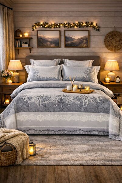 Rovitech Set lenjerie de pat dublu, Thick Satin, 180 x 200 cm cm, 6 piese, satin