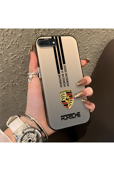 Hontinga حافظة هاتف ايفون 7 بلس متوافقة مع حافة السيليكون الصلبة والمضادة للس...