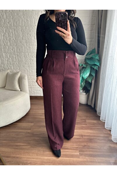 floral fashıon Βαμβάκι Λινό Ύφασμα παντελόνι palazzo - Ζώνη Ελαστικό ύφασμα μ...