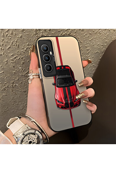 Hontinga حافظة متوافقة مع Realme C65 4G BMW منقوش ذات حافة من السيليكون وظهر ...