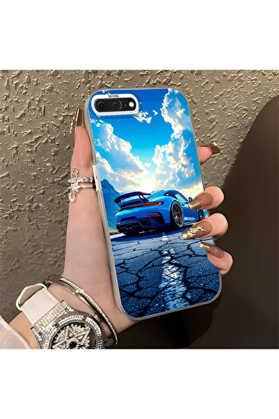Hontinga iPhone 8 Plus Compatible Sports Car Silicone Edge Hard Back Anti-Fal...