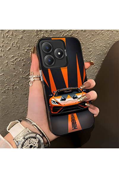 Hontinga حافظة هاتف لامبورغيني متوافقة مع هاتف Realme C61 مصنوعة من السيليكون...