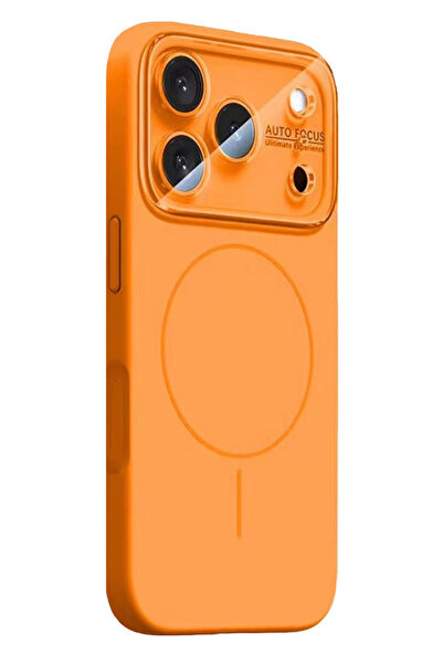 Maxcell SoftThin Silicone Case, MagConverse, FlexiCase for iPhone 15 Pro, Orange