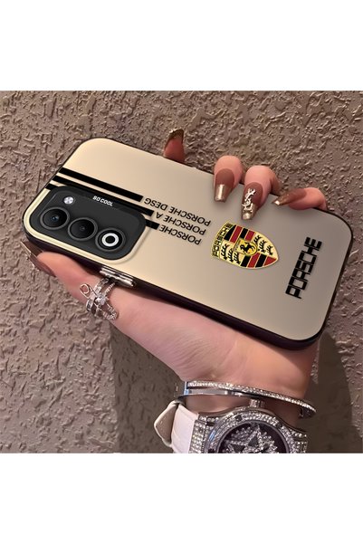CHICASELUX Porsche Patterned Silicone Edge Hard Back Anti Fall Phone Case Com...