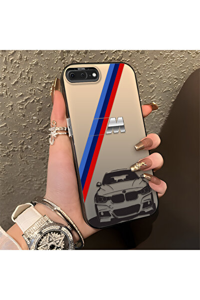 Hontinga حافظة هاتف BMW منقوش متوافقة مع هاتف iPhone 8 Plus، مصنوعة من السيلي...