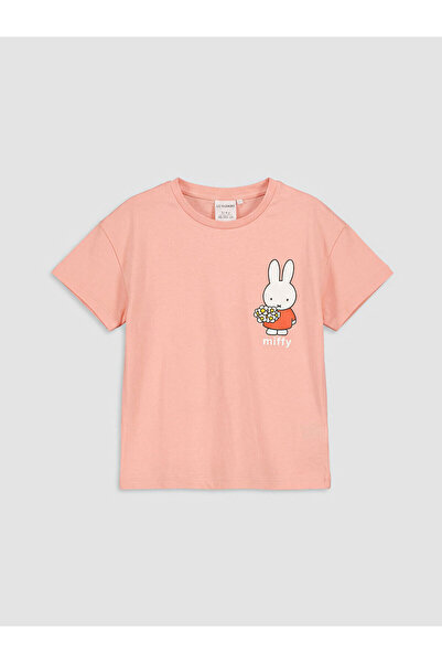 LC Waikiki Özmarka Yeni Sezon Miffy Baskılı Kız Çocuk Penye Tişört
