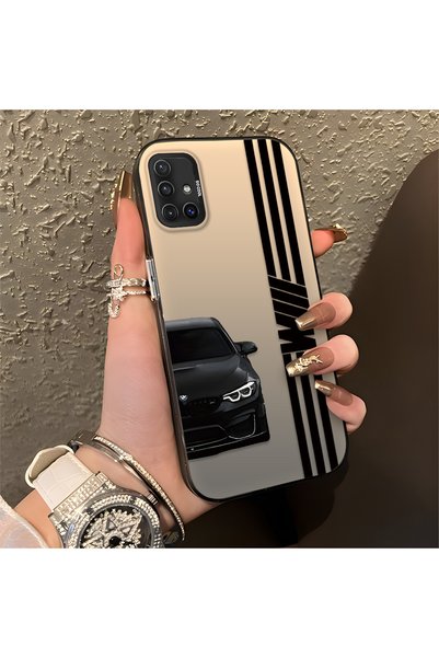 Hontinga حافظة هاتف سامسونج جالاكسي A51 متوافقة مع سيارة BMW منقوش ذات حافة م...