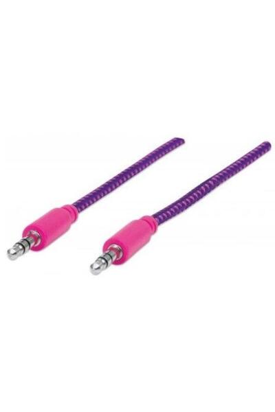 MANHATTAN Cablu Audio 394116, 1 m (Roz/Mov)