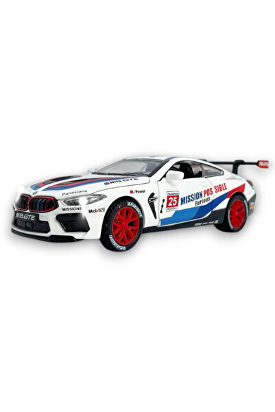 OEM Mașină miniaturală BMW M8 Competition, Metal – 16 cm, Sunete și lumini, E...