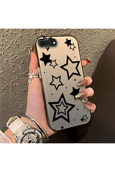 Hontinga iPhone 8 Plus Compatible Silicone Edge Hard Back Anti-Fall Phone Cas...