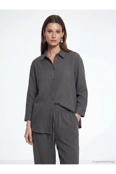 LC Waikiki Rmz Gi̇yi̇m Farkiyla Muslin Women's Shirt Tunic