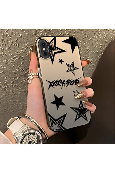 Hontinga iPhone X Compatible Stars Patterned Silicone Phone Case Edge Hard Ba...