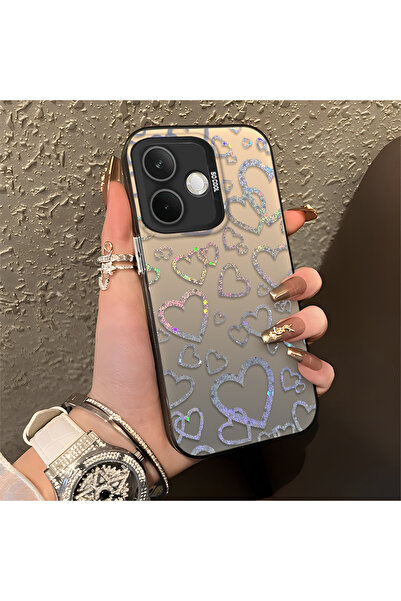 Hontinga حافظة هاتف OPPO A5 Pro 5G متوافقة مع Heart منقوش من السيليكون ذات حا...