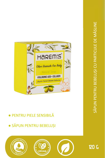 Harem's Ottoman Baby Soap with Olive Particles – 120 g