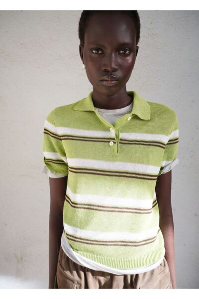 MANGO Woman Kombine yaka triko kazak