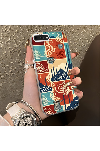 Hontinga iPhone 8 Plus Compatible Silicone Edge Hard Back Anti-Fall Phone Cas...