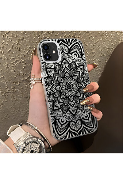 Hontinga iPhone 12 Mini Compatible Silicone Edge Hard Back Anti-Fall Phone Ca...