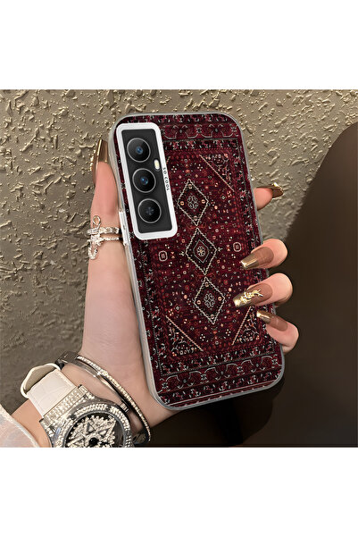 Hontinga حافظة هاتف Realme C65 4G متوافقة مع الحواف السيليكونية الصلبة والمضا...